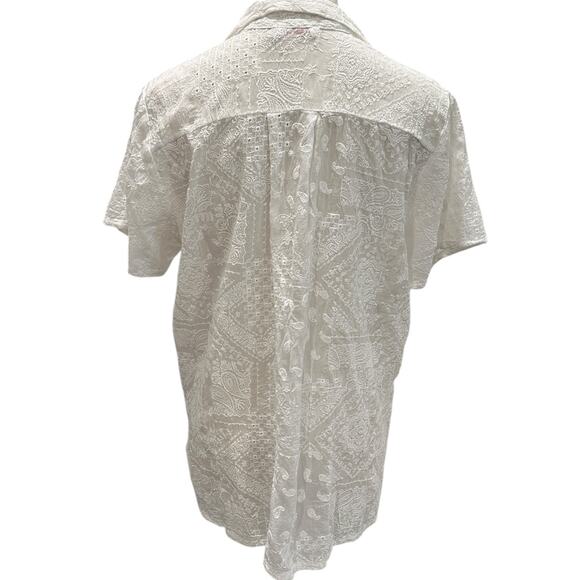 Johnny Was Cooper Embroidered Button Up Blouse - Picture 7 of 8